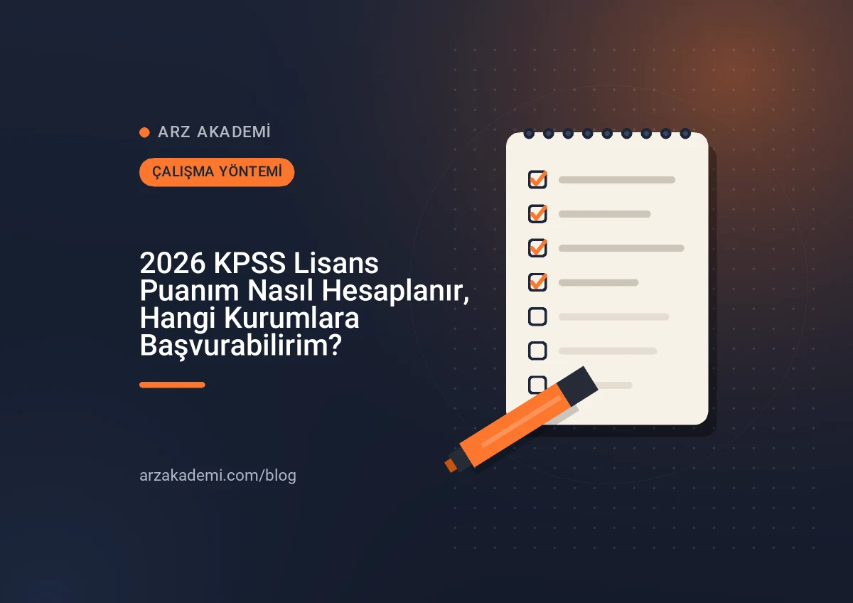 2026 KPSS Lisans Puanım Nasıl Hesaplanır, Hangi Kurumlara Başvurabilirim?