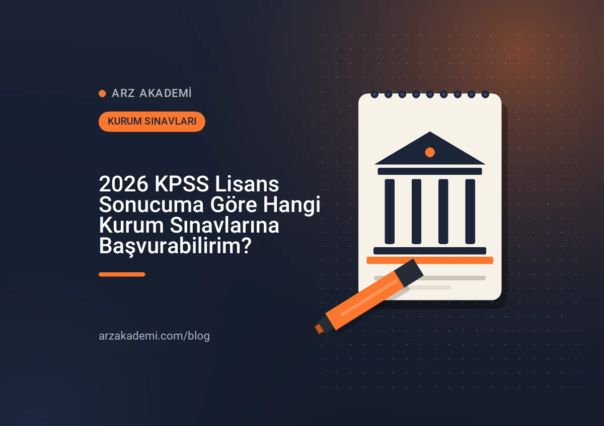 2026 KPSS Lisans Sonucuma Göre Hangi Kurum Sınavlarına Başvurabilirim?