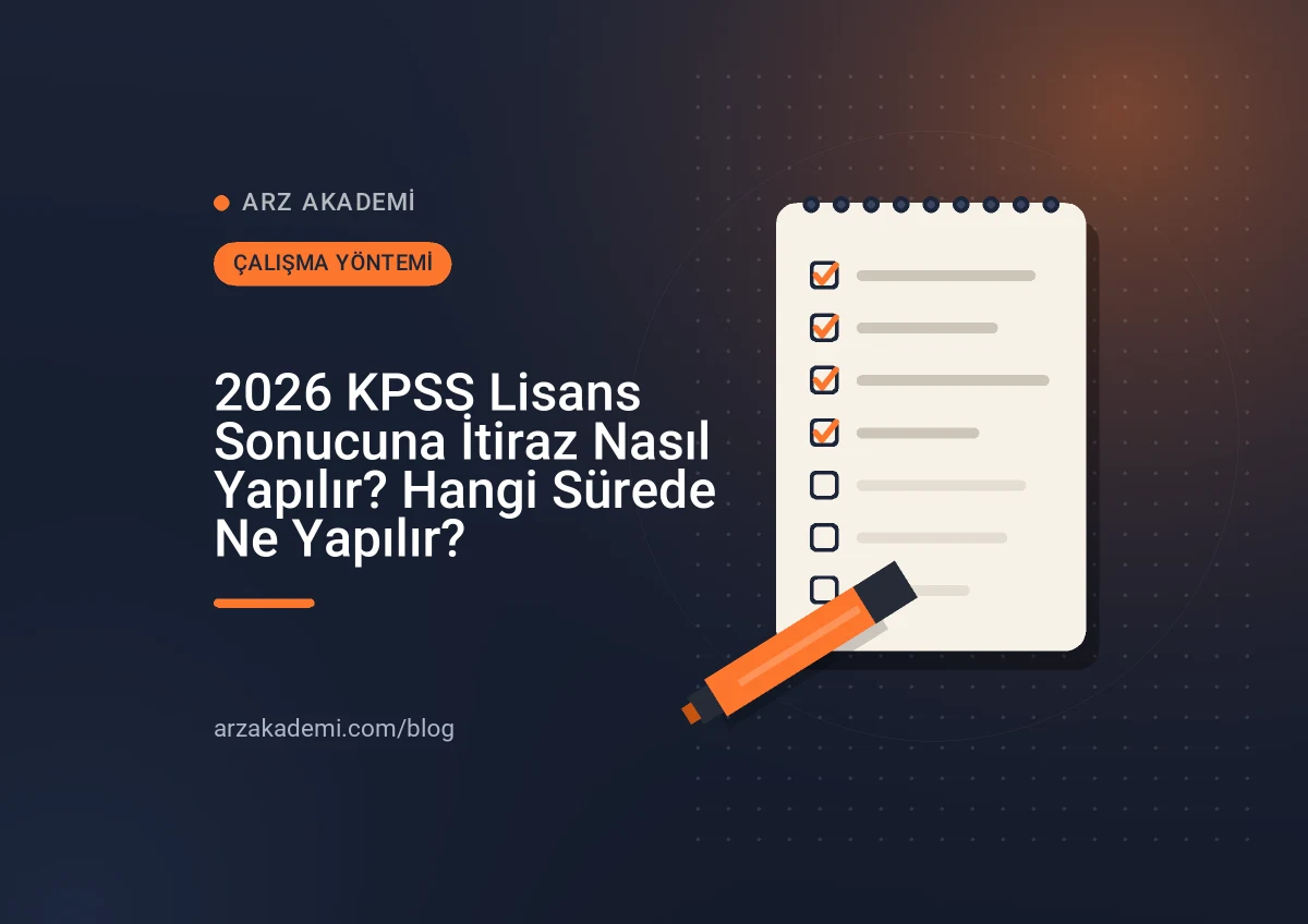 2026 KPSS Lisans Sonucuna İtiraz Nasıl Yapılır? Hangi Sürede Ne Yapılır?