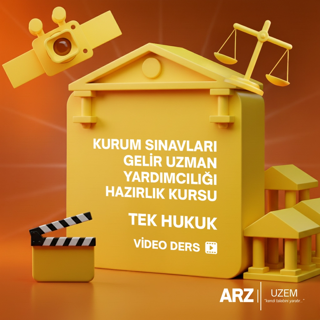 KURUM SINAVLARI GELİR UZMAN YARDIMCILIĞI HAZIRLIK KURSU - TEK HUKUK VİDEO