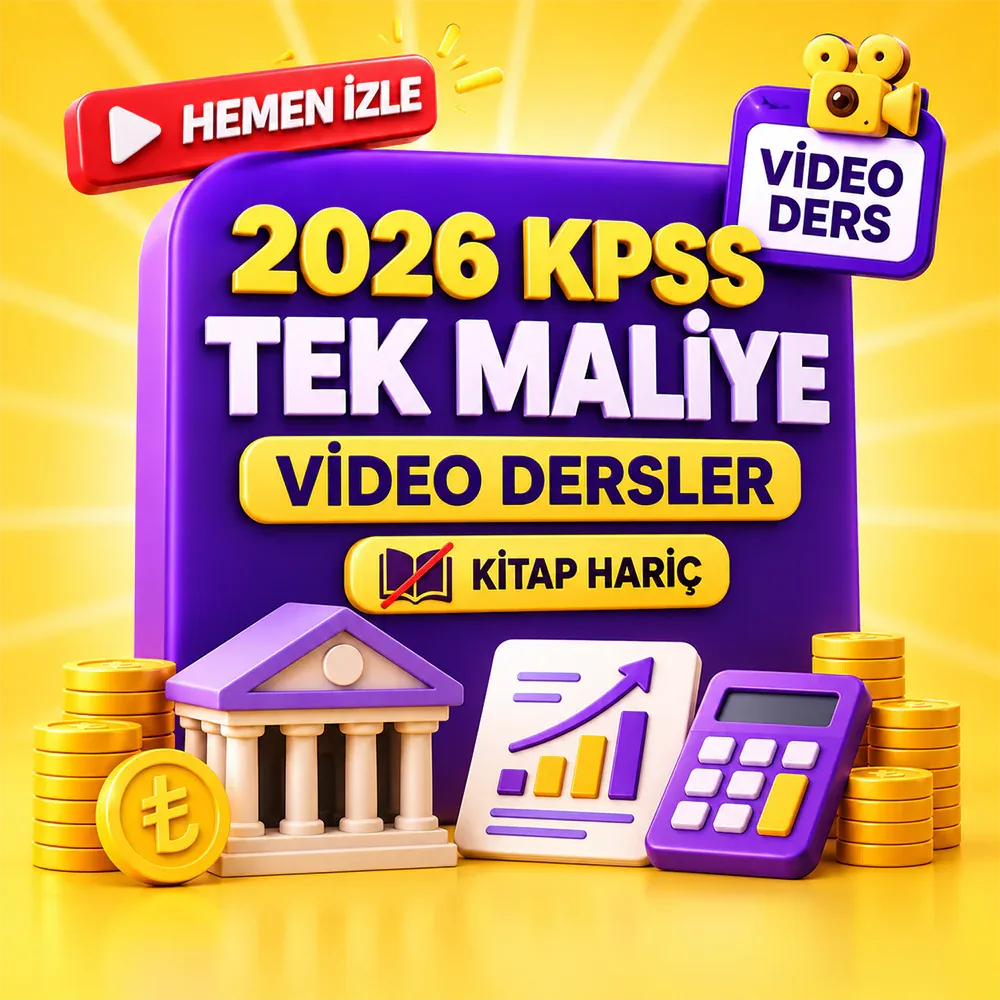 2026 KPSS Alan Bilgisi Tek Maliye Video Ders Hemen İzle