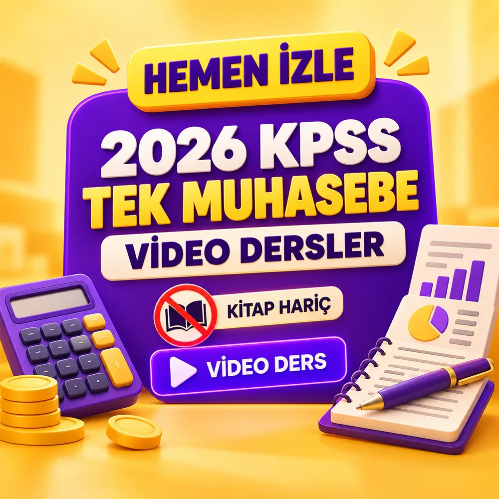 2026 KPSS Alan Bilgisi Tek Muhasebe Video Ders Hemen İzle