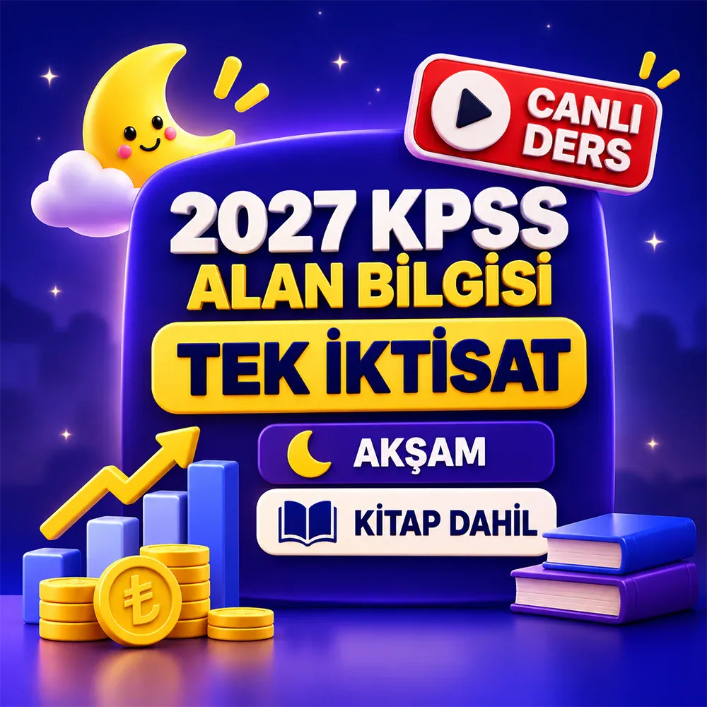 2027 Tek İktisat KPSS Alan Bilgisi (Canlı) Ders Kitap Dahil
