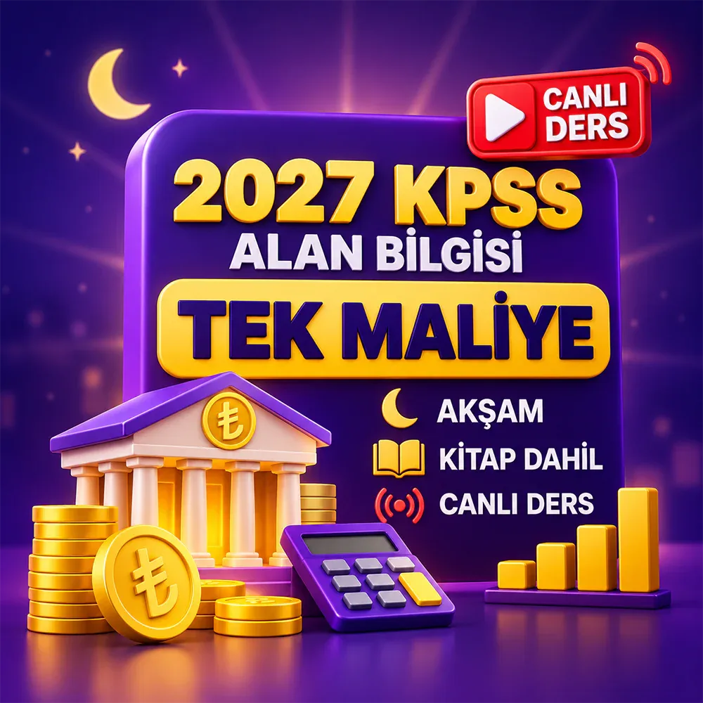 2027 Tek Maliye KPSS Alan Bilgisi (Canlı) Ders Kitap Dahil