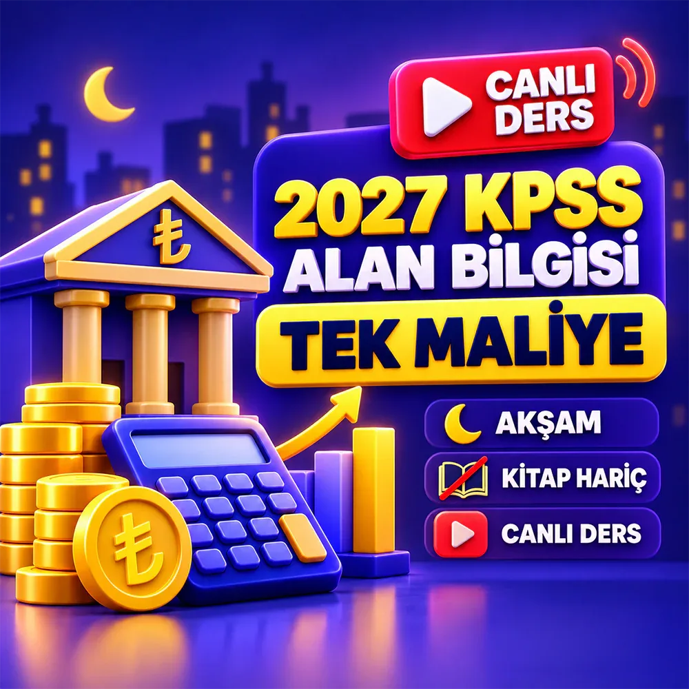 2027 Tek Maliye KPSS Alan Bilgisi (Canlı) Ders Kitap Hariç