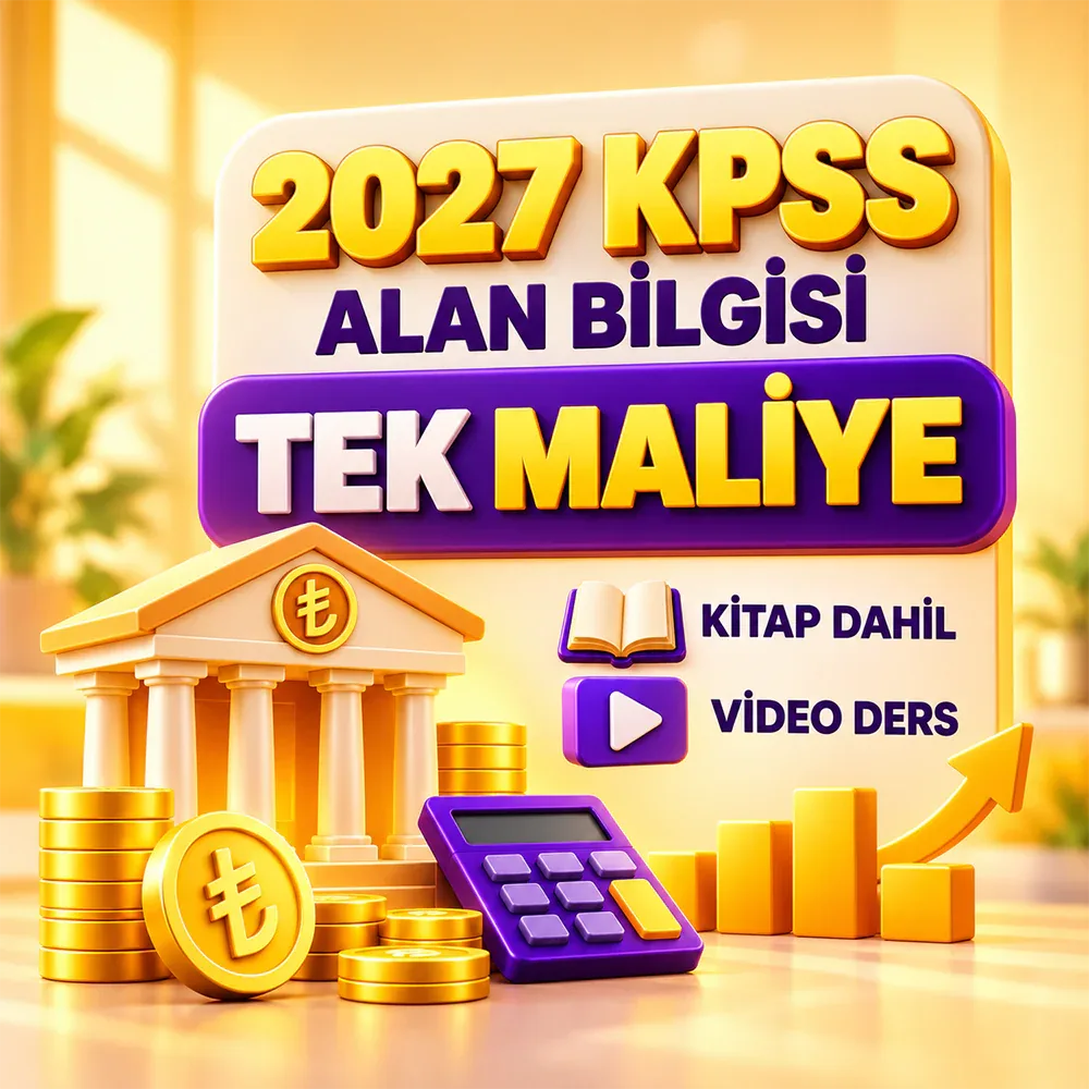 2027 Tek Maliye KPSS Alan Bilgisi (Video) Ders Kitap Dahil