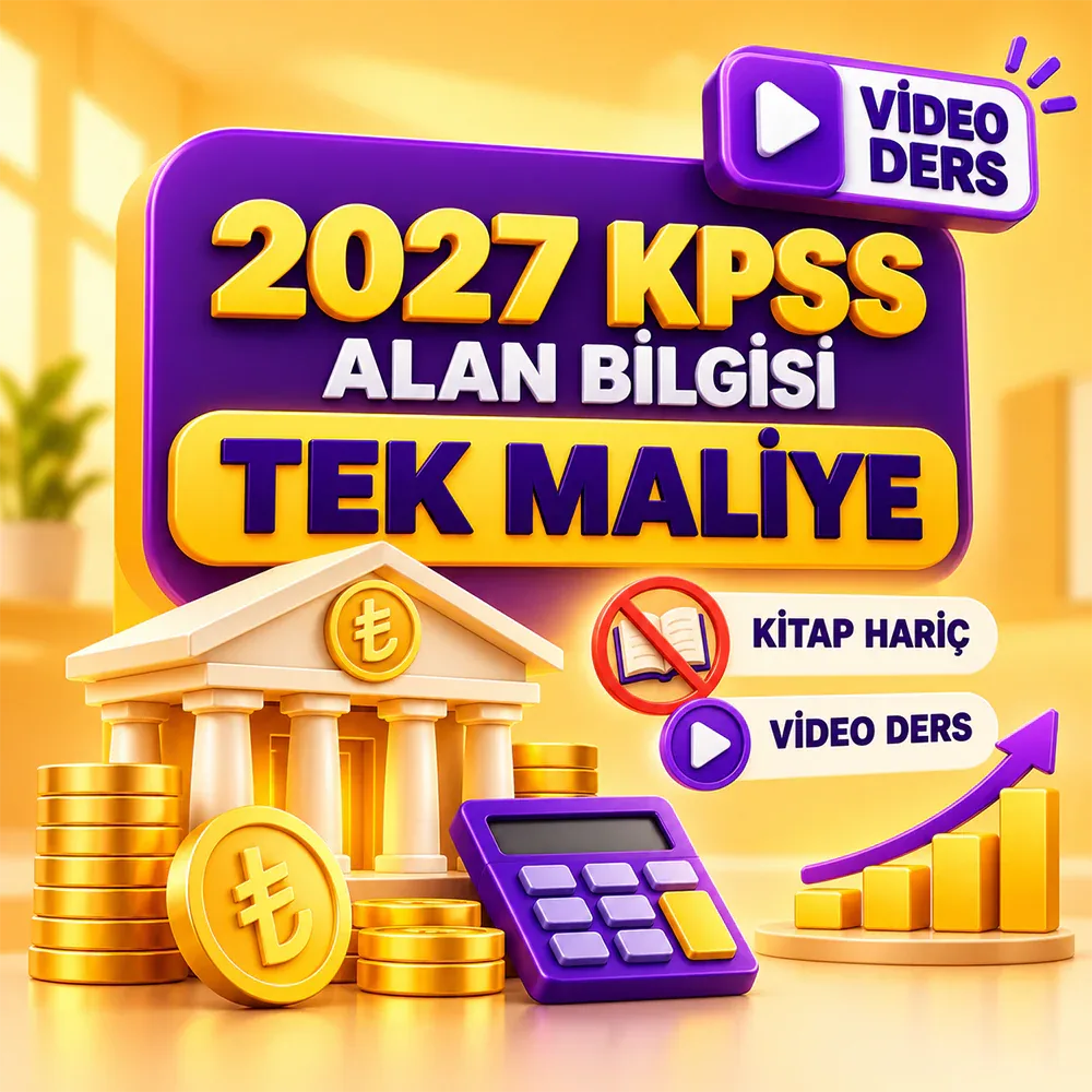 2027 Tek Maliye KPSS Alan Bilgisi (Video) Ders Kitap Hariç