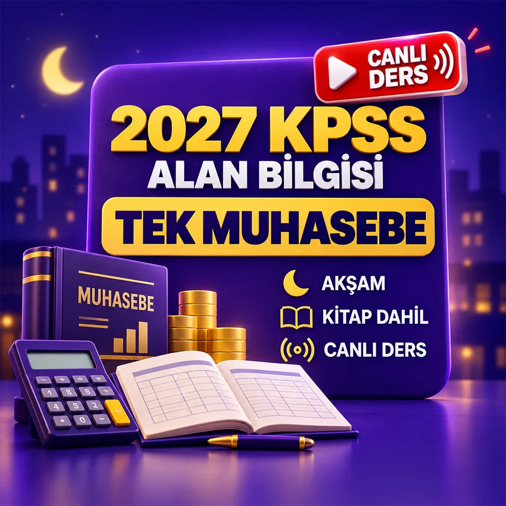 2027 Tek Muhasebe KPSS Alan Bilgisi (Canlı) Ders Kitap Dahil