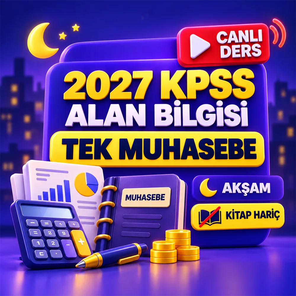 2027 Tek Muhasebe KPSS Alan Bilgisi (Canlı) Ders Kitap Hariç