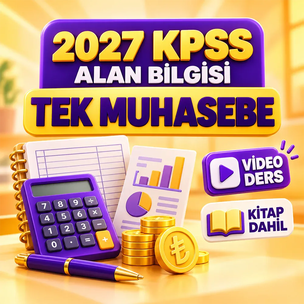 2027 Tek Muhasebe KPSS Alan Bilgisi (Video) Ders Kitap Dahil