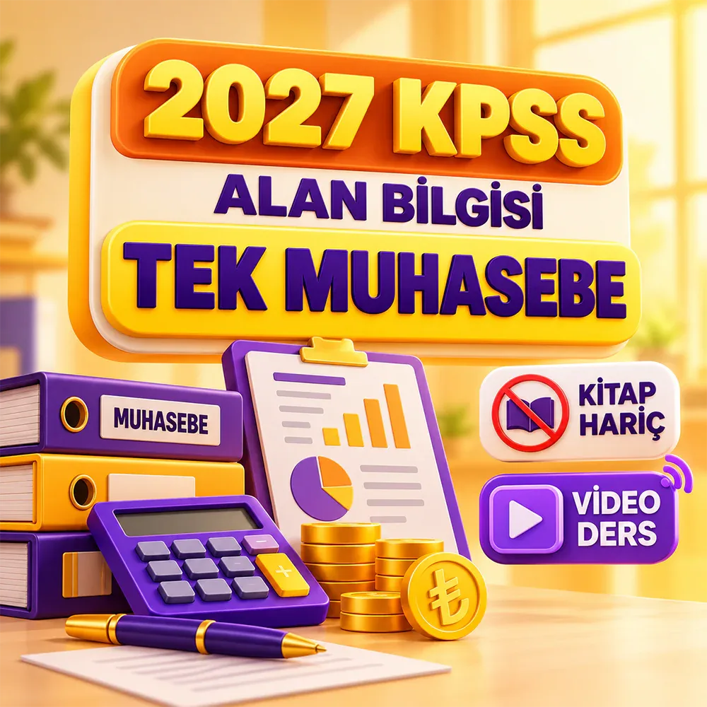 2027 Tek Muhasebe KPSS Alan Bilgisi (Video) Ders Kitap Hariç