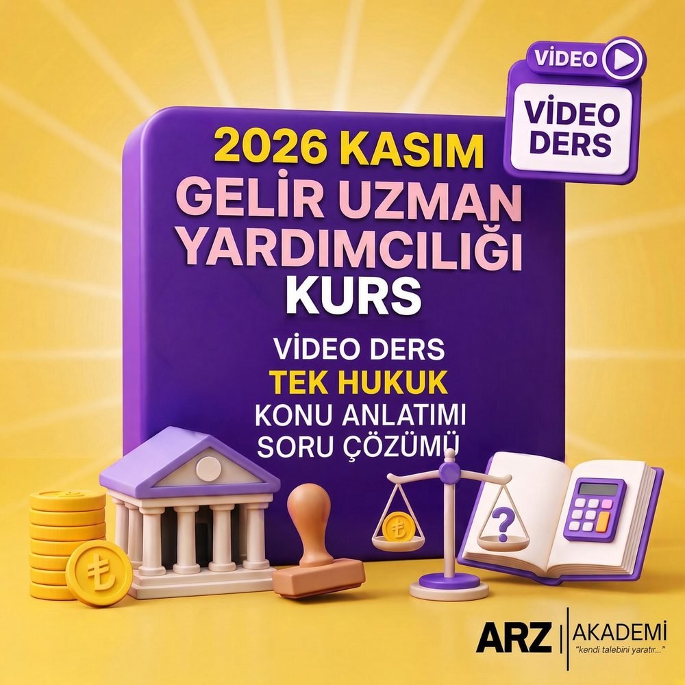 Tek Hukuk Gelir Uzman Yardımcılığı Video Ders 2026 Kasım