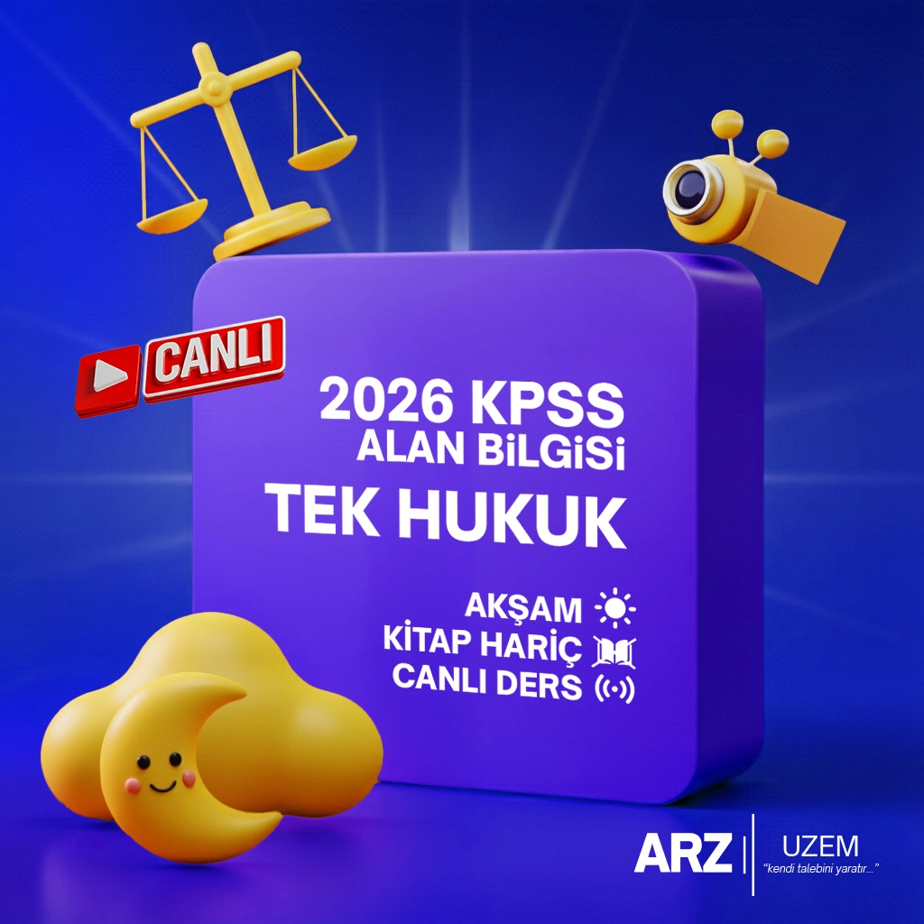 2026 KPSS ALAN BİLGİSİ (CANLI DERS) TEK HUKUK AKŞAM KİTAP HARİÇ