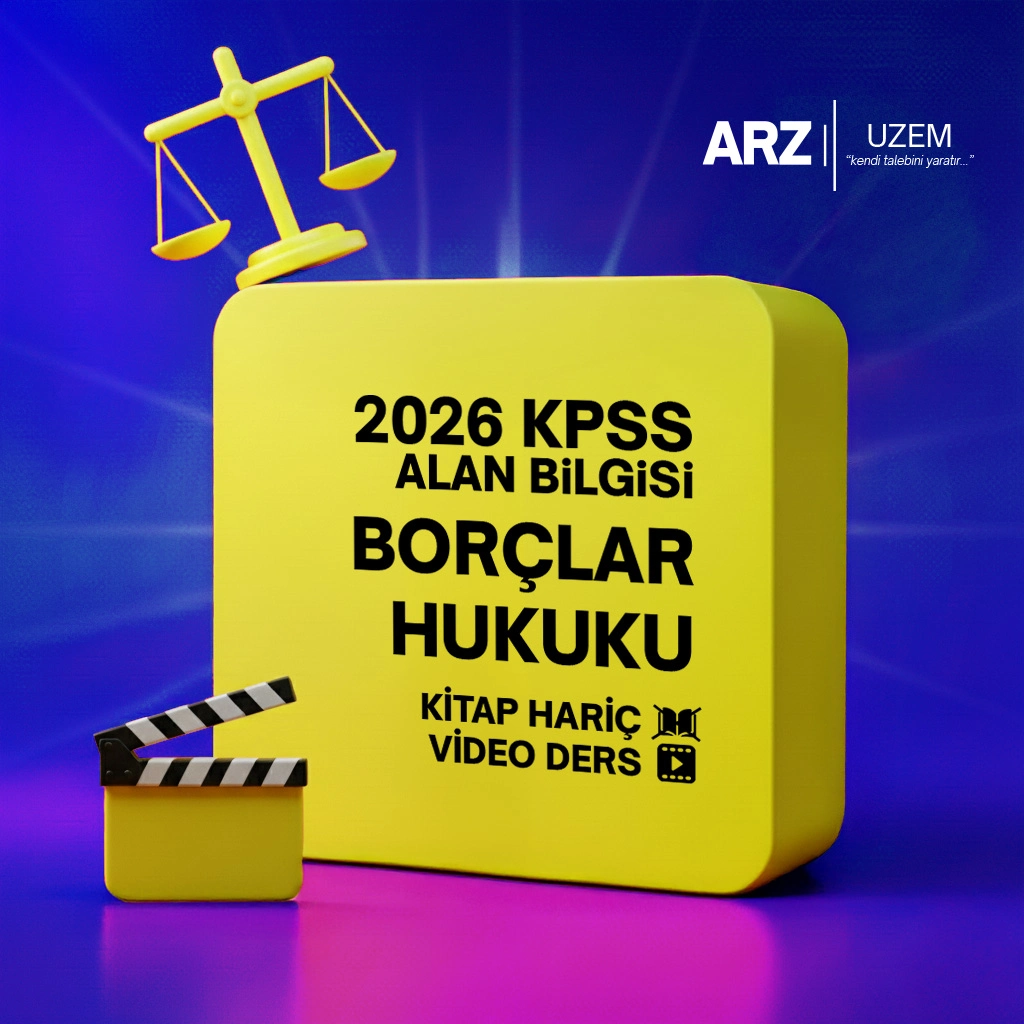 2026 KPSS ALAN BİLGİSİ (VİDEO DERS) BORÇLAR HUKUKU KİTAP HARİÇ