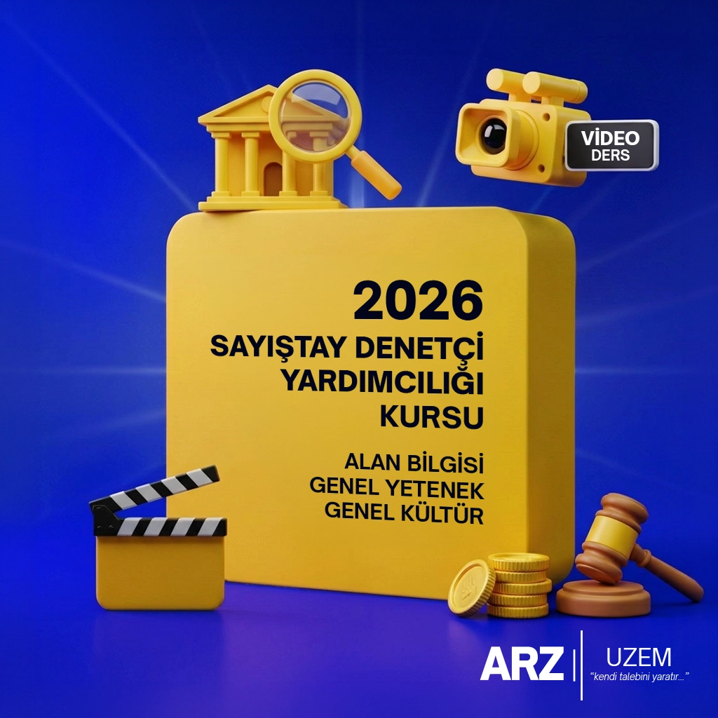SAYIŞTAY DENETÇİ YARDIMCISI ALAN BİLGİSİ VE GENEL YETENEK GENEL KÜLTÜR VİDEO DERS
