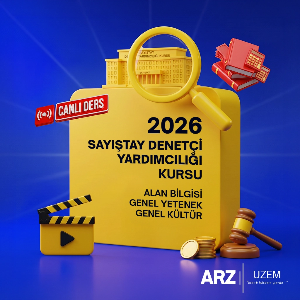 SAYIŞTAY DENETÇİ YARDIMCISI ALAN BİLGİSİ VE GENEL YETENEK GENEL KÜLTÜR CANLI DERS